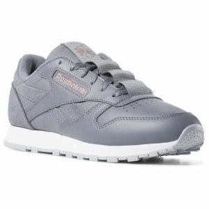 Reebok Classic Leather Turnschuhe Damen - Grau/Rosa/Weiß - DE 036-ZJV